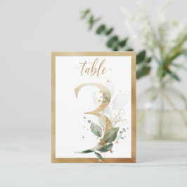 Postal Números de la tabla de oro de la flotación verde,