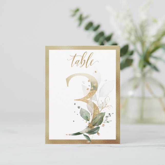 Postal Números de la tabla de oro de la flotación verde,  (Anverso de pie)