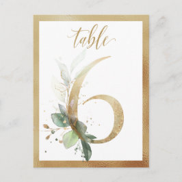 Postal Números de la tabla de oro de la flotación verde, 