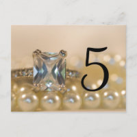 Números de tabla Bodas del anillo de las perlas de