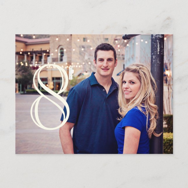 Postal Números de tabla con imagen personal (Anverso)