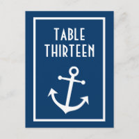 Números de tabla de anclaje del barco (azul oscuro