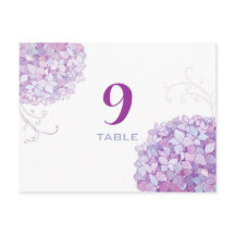 Números de tabla de Boda de Lavender Purple Hydran