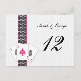 Postal Números de tabla de Bodas de Las Vegas
