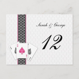 Postal Números de tabla de Bodas de Las Vegas