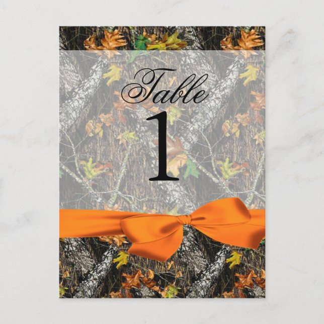 Postal Números de tabla de cámara y Naranja (Anverso)