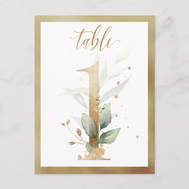 Postal Números de tabla de oro de la flotación verde, tar (Anverso)