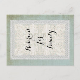 Postal Números de tabla Rústico de encaje con linea vinta