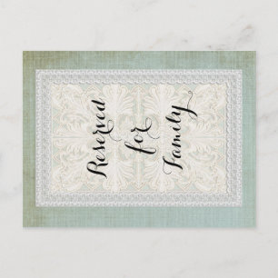 Postal Números de tabla Rústico de encaje con linea vinta