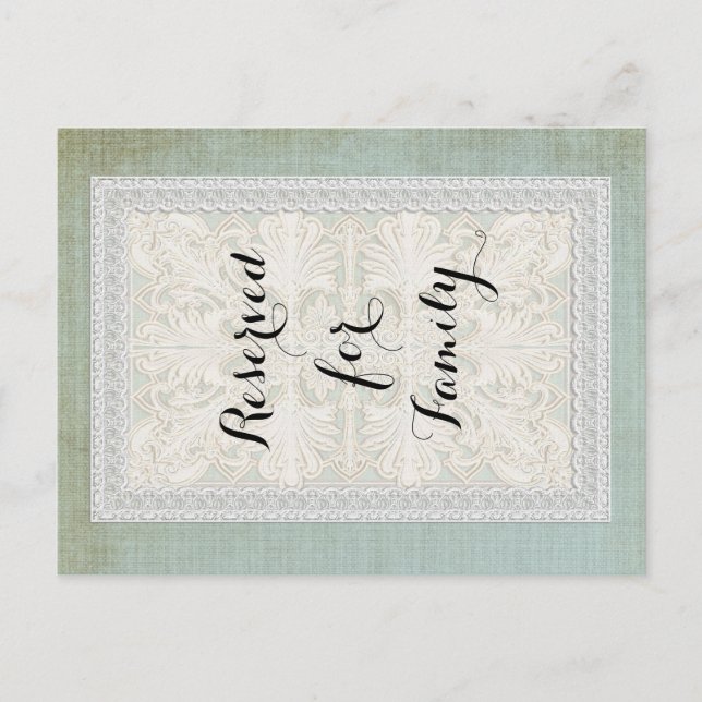 Postal Números de tabla Rústico de encaje con linea vinta (Anverso)