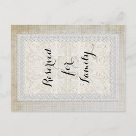 Postal Números de tabla Rústico de encaje con linea vinta