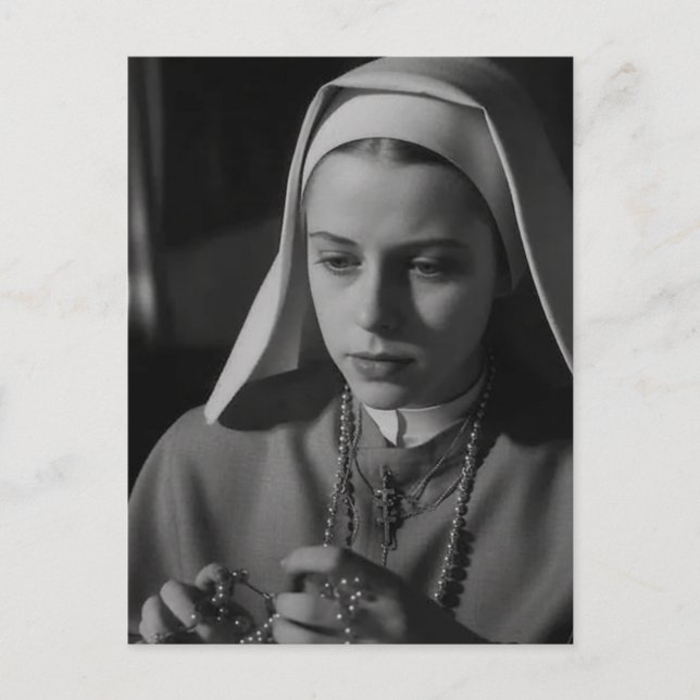 Postal Nun en blanco y negro (Anverso)