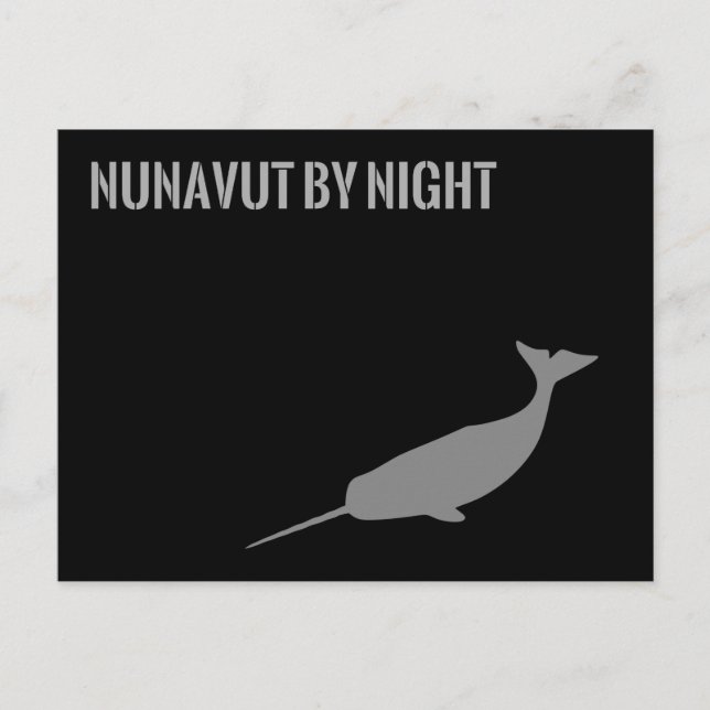 Postal Nunavut de noche (Anverso)