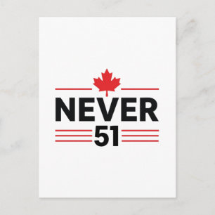 Postal Nunca 51 Bandera de Canadá - Orgullosa y Patriótic