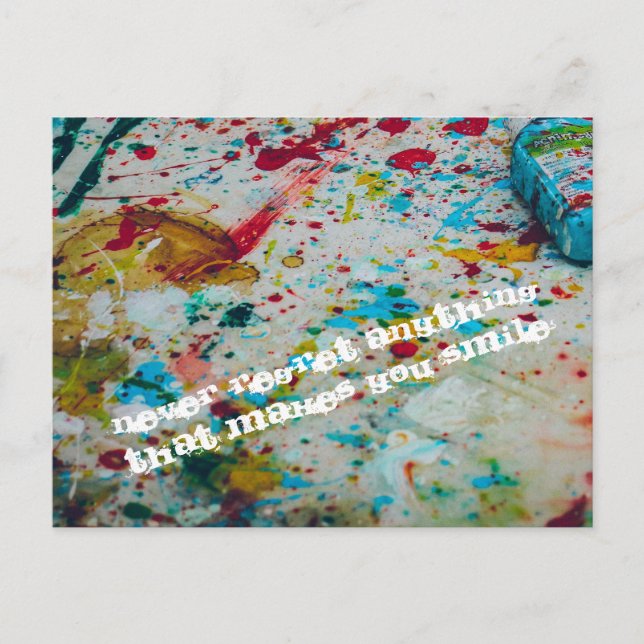 Postal Nunca arrepientas de nada (Anverso)