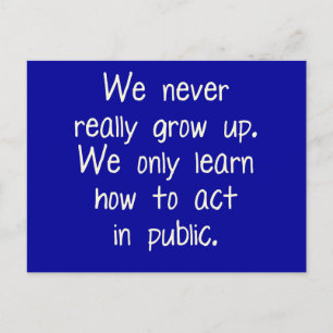 Postal Nunca crecemos