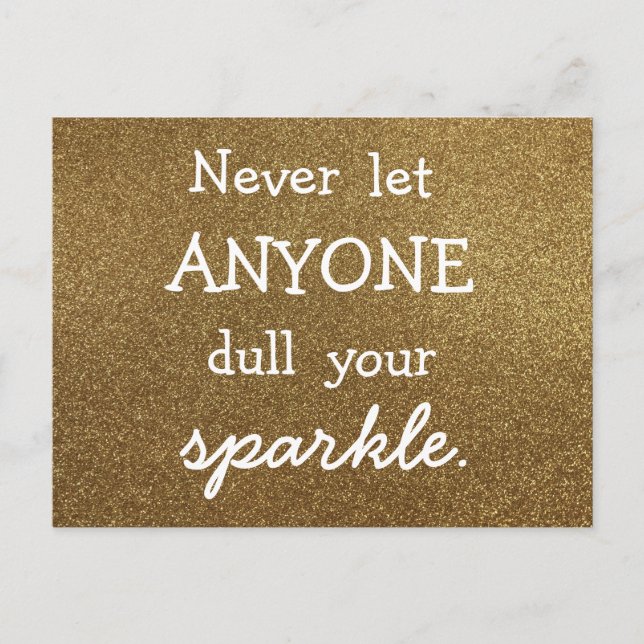 Postal Nunca Dejar Que Nadie Duerma Tu Esparkle - Purpuri (Anverso)