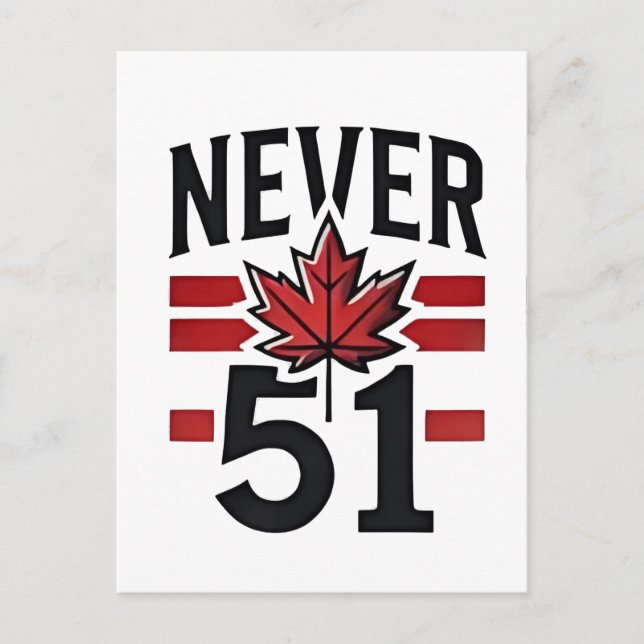 Postal Nunca el 51° Canadá gracioso no está en venta libr (Anverso)