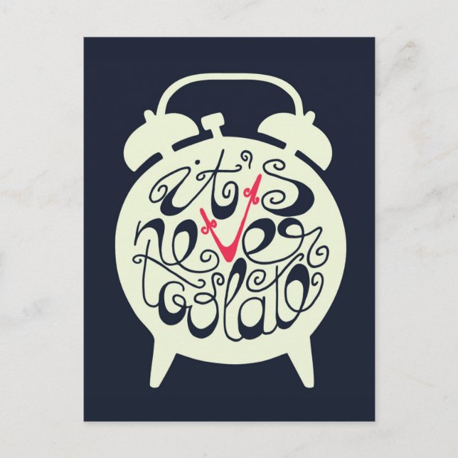 Postal Nunca es demasiado tarde (Anverso)