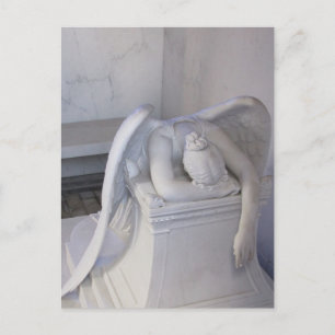 Postal Nunca llorar solo Angel Postcard (vista frontal)