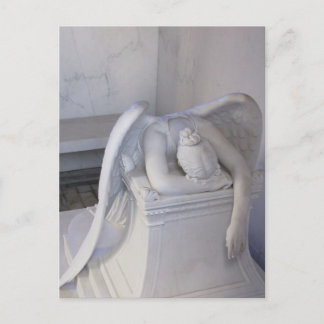 Postal Nunca llorar solo Angel Postcard (vista frontal)