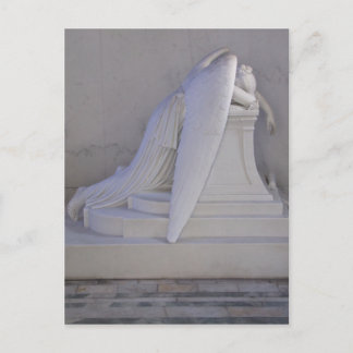 Postal Nunca llorar solo Angel Postcard (vista lateral)