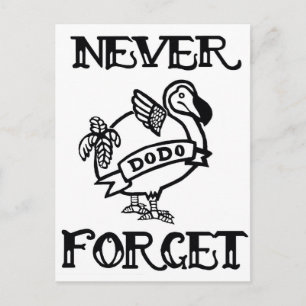 Postal Nunca olvidar- Dodo