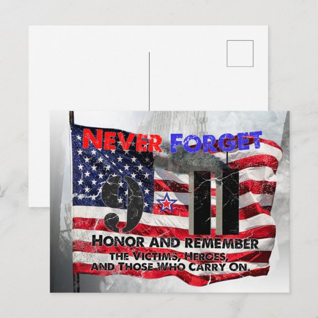 Postal Nunca Olvidar el 11 de Septiembre (Anverso / Reverso)