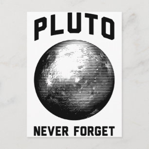 Postal Nunca olvidar Plutón