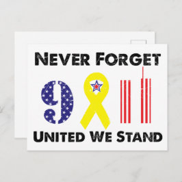 Postal Nunca olvidemos 9 11 Unidos estamos