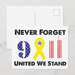 Postal Nunca Olvides 9 11 Unidos Estamos