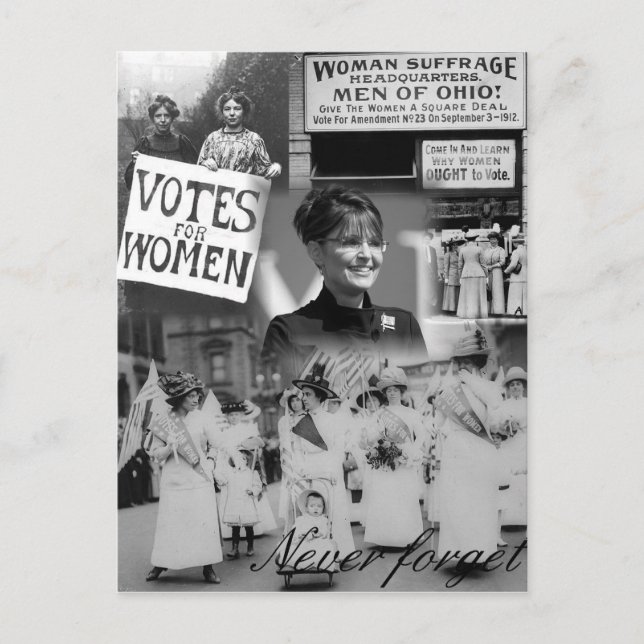 Postal Nunca olvides a las mujeres - Palin Postcard (Anverso)