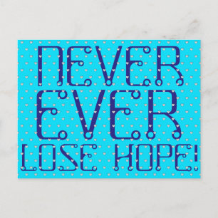 Postal NUNCA PERDERÁ LA ESPERANZA Palabras Motivadoras Co