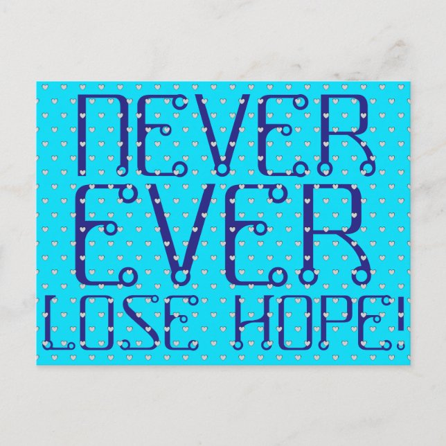 Postal NUNCA PERDERÁ LA ESPERANZA Palabras Motivadoras Co (Anverso)