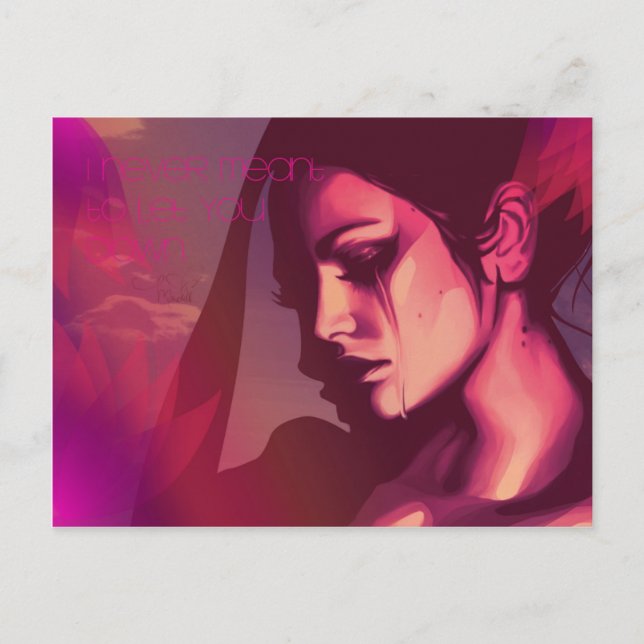 Postal Nunca quise dejarte caer con Postcard (Anverso)