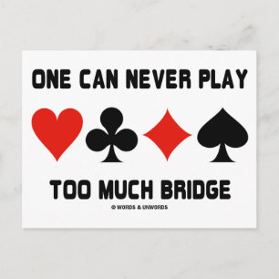Postal Nunca Se Puede Jugar Demasiado Puente (Trajes De T