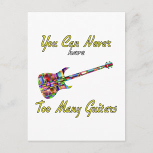 Postal Nunca Se Puede Tener Demasiados Guitars - Colorido