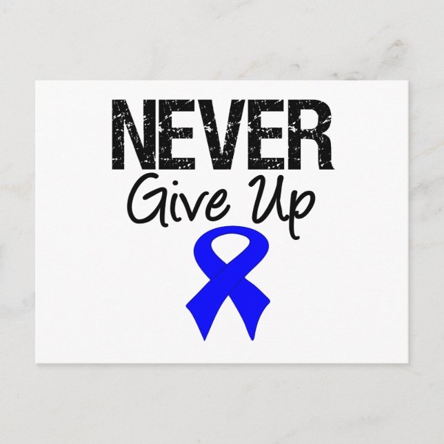 Postal Nunca se rinda (cáncer de colon) (Anverso)