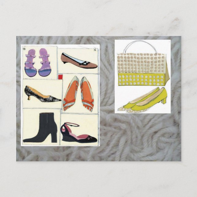 Postal nunca suficientes zapatos (Anverso)