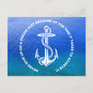 Postal Nunca te rindas con el maravilloso Anchor Vintage