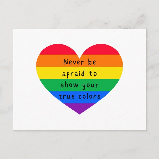 Postal Nunca tengas miedo (Anverso)