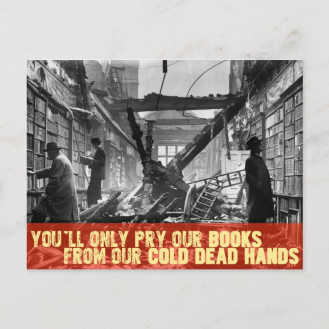 Postal Nunca tomaste nuestros libros (Anverso)