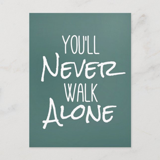 Postal Nunca vas a andar solo (Anverso)