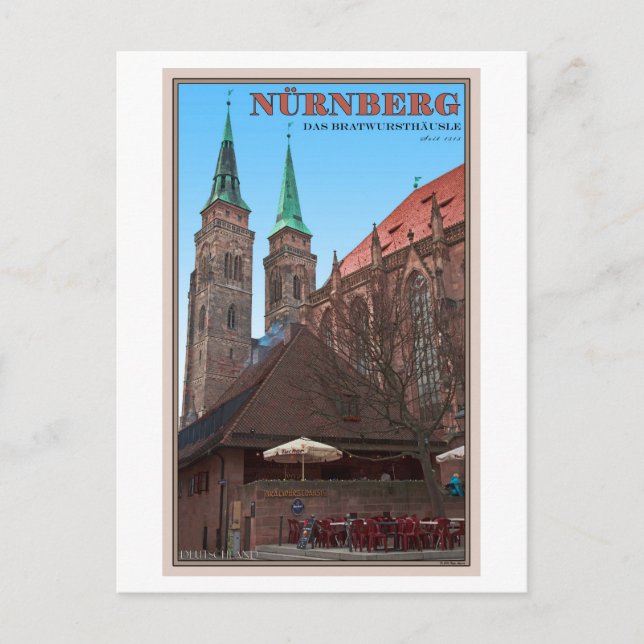 Postal Nürnberg - Bratwursthäusle (Anverso)