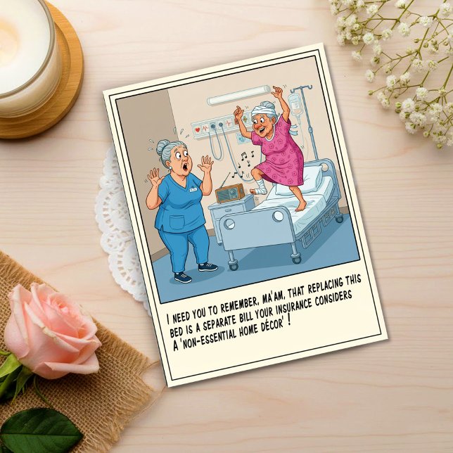 Postal Nurse With Elderly Patient Dancing Get Well (Subido por el creador)
