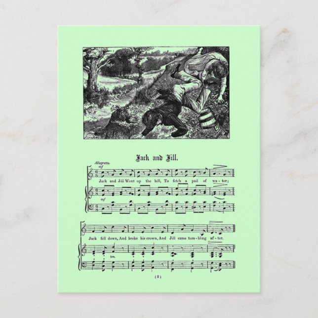 Postal Nursery Rhyme Jack y Jill (Anverso)