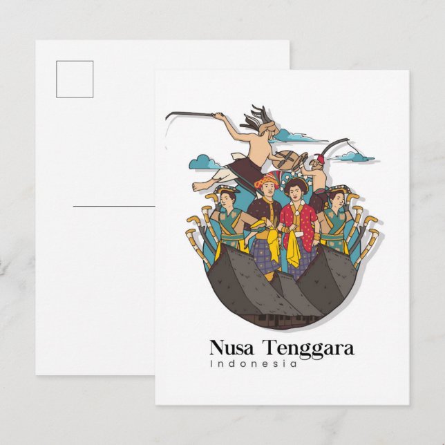 Postal Nusa Tenggara Indonesia Travel (Anverso / Reverso)