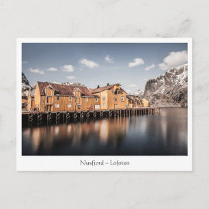 Postal Nusfjord Lofoten Noruega