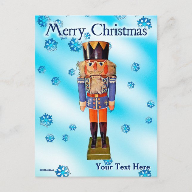 Postal Nutcracker alemán - Feliz Navidad (Anverso)