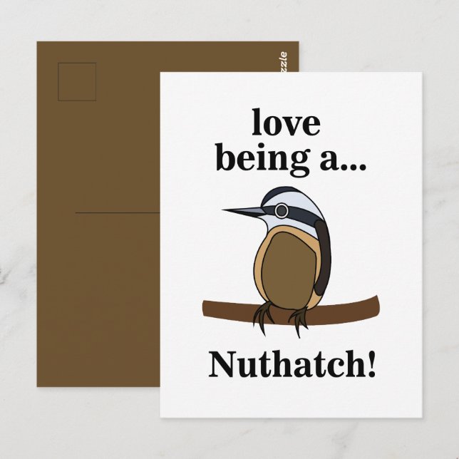 Postal Nuthatch Bird Backyard Birder Birdwatcher (Anverso / Reverso)